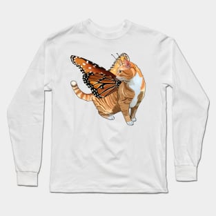 Queen Ginger Tabby Flitter Kitty Long Sleeve T-Shirt